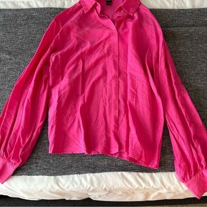 Pink oversize button down SHEIN shirt, medium